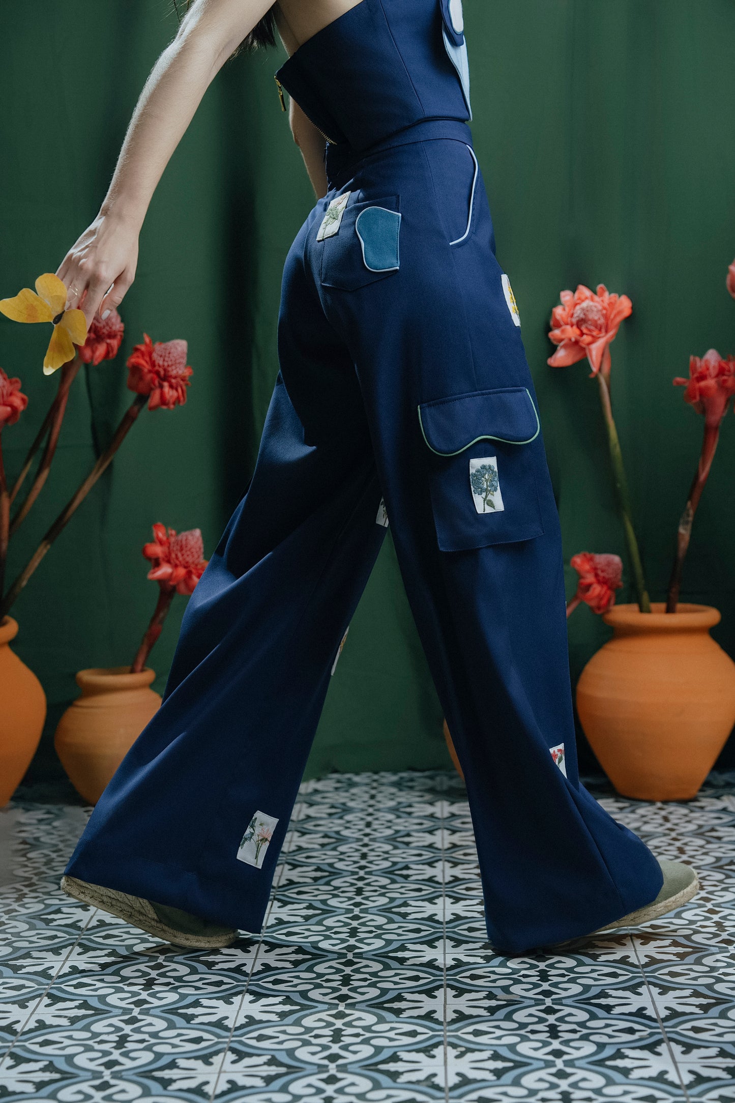 Vasco Pant Azul Marino Parches