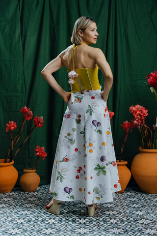 Anette Top Amarillo y Flores Rosadas