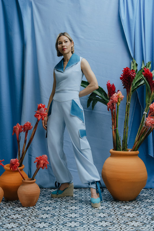 Morocco Pant Azul Claro