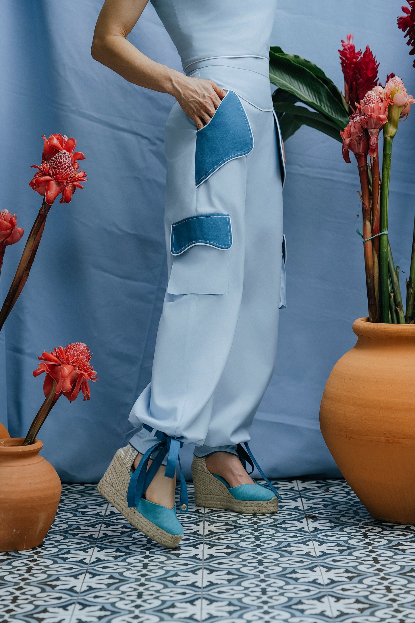 Morocco Pant Azul Claro